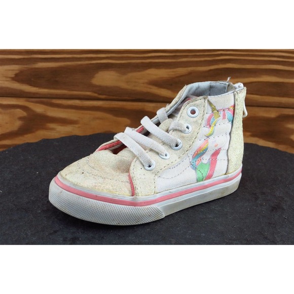 VANS Toddler Girls‎ 5.5 Medium White Skateboarding Fabric - Picture 1 of 5